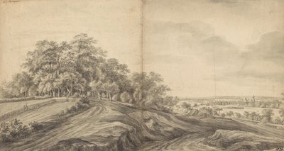 Panorama von Boersberg mit Schloss Doorwerth in der Ferne von Simon de Vlieger