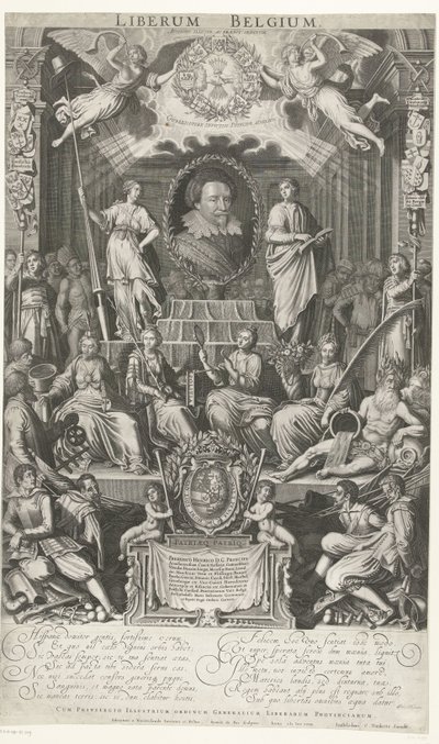 Frederik Hendrik als Beschützer von Religion und Freiheit, 1628 von Simon van de Passe