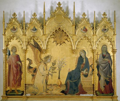 Verkündigung (mit der heiligen Judith und dem heiligen Ansano) von Simone Martini