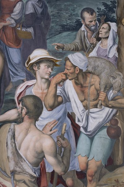 Die Anbetung der Hirten, 1578-82 (Detail) von Simone Veneziano Peterzano