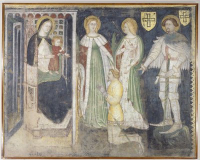 Madonna mit Kind und hl. Katharina, hl. Ursula, hl. Georg und dem Patron, Theodoric von Chur von Simone da Corbetta