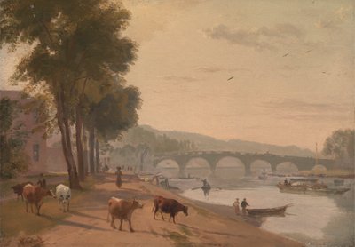 Eine Ansicht der Richmond-Brücke an der Themse von Sir Augustus Wall Callcott