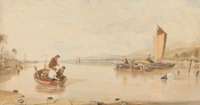 Tote Stille: Boote vor Cowes Castle von Sir Augustus Wall Callcott