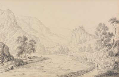 Album mit 30 Ansichten in Tirol und Italien: Zwischen Brixen und Klausen - Tirol, 27. Okt. 1840 von Sir Charles D