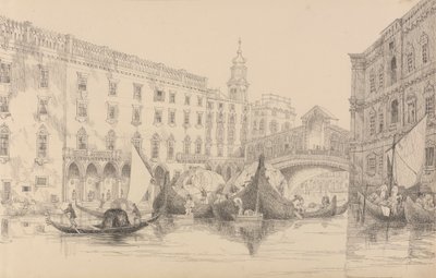 Album mit 30 Ansichten in Tirol und Italien: Die Rialto - Venedig 8. Nov. 1840 von Sir Charles D