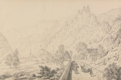 Album mit 30 Ansichten in Tirol und Italien: Die Ruinen des Nonnenklosters von Seben bei Klausen, 27. Okt. 1840 von Sir Charles D