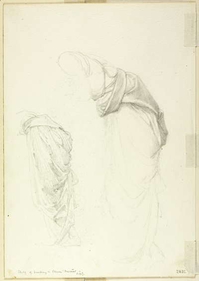 Draperie, zwei Studien für Der Spiegel der Venus von Sir Edward Burne Jones