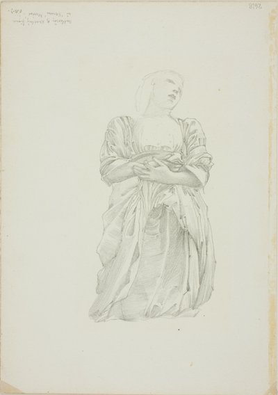 Reflexion einer knienden weiblichen Figur, Studie für Der Spiegel der Venus von Sir Edward Burne Jones