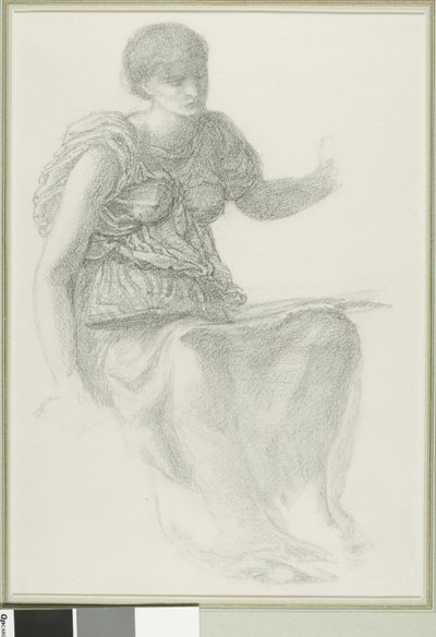 Studie für eine der Schicksalsgöttinnen von Sir Edward Burne Jones