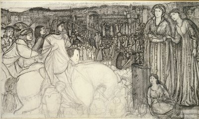 Gualdrada Donati stellt ihre Tochter Buondelmente vor von Sir Edward Coley Burne Jones