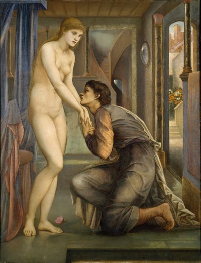 Pygmalion und das Bild - Die Seele erreicht, 1878 von Sir Edward Coley Burne Jones