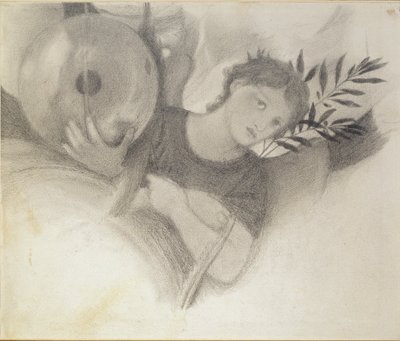 Studie für einen Kopf in Die Tage der Schöpfung, ca. 1871-1875 von Sir Edward Coley Burne Jones