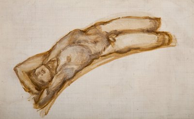 Rad des Schicksals - Männlicher Akt - Aktstudie eines Sklaven, 1882 von Sir Edward Coley Burne Jones