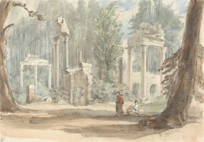 Die Ruinen von Leptis Magna, wie sie im königlichen Park von Virginia Water erschienen von Sir George Hayter
