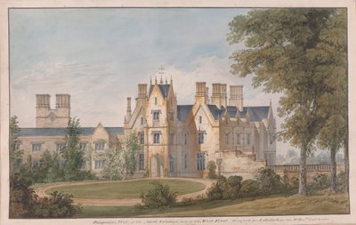 Lilleshall, Shropshire: Ansicht des Nordeingangs und der Westfront von Sir Jeffry Wyatville