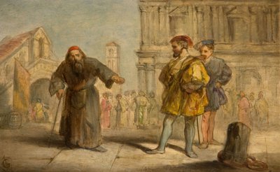 Szene aus Shakespeares Der Kaufmann von Venedig, 1865 von Sir John Gilbert
