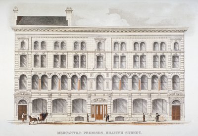 Ansicht von Handelsgebäuden, Billiter Street, City of London, 1875 von Sir Joseph Causton and Sons