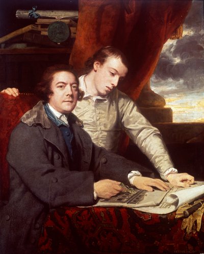 James Paine, Architekt und sein Sohn, James, 1764 von Sir Joshua Reynolds