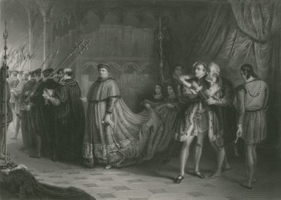 Der Streit zwischen Wolsey und Buckingham, König Heinrich VIII von Solomon Alexander Hart