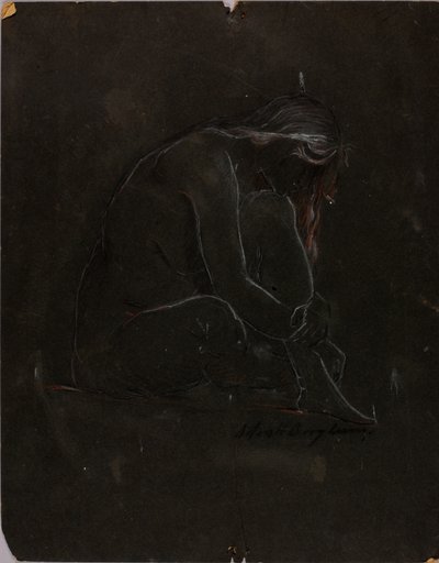Sitzender Akt von Solon H. Borglum
