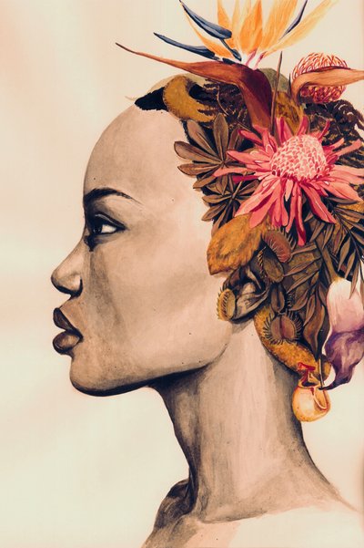 Botanische Krone Frau von Sophia Novosel