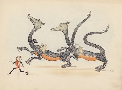 Illustration für Little Twin Dragons von S Rosamond Praeger von Sophia Rosamond Praeger
