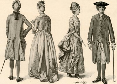 Kleidung während der Herrschaft von Georg III., 1760-1776, 1903, 1937 von Sophie B. Steel
