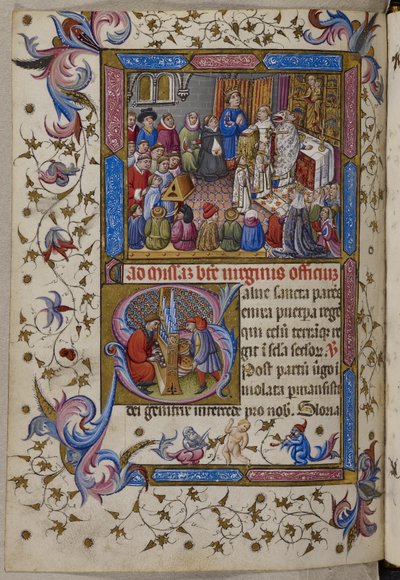 Alfonso V besucht die Messe, aus Psalter und Stundenbuch von Alfonso V von Aragon, ca. 1442 von Spanish School