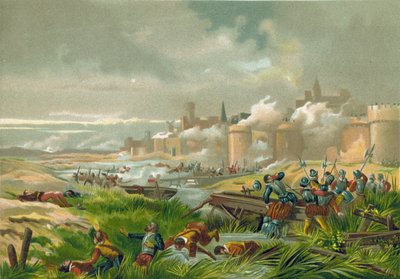 Schlacht von St. Quentin, Frankreich, 1557 von Spanish School