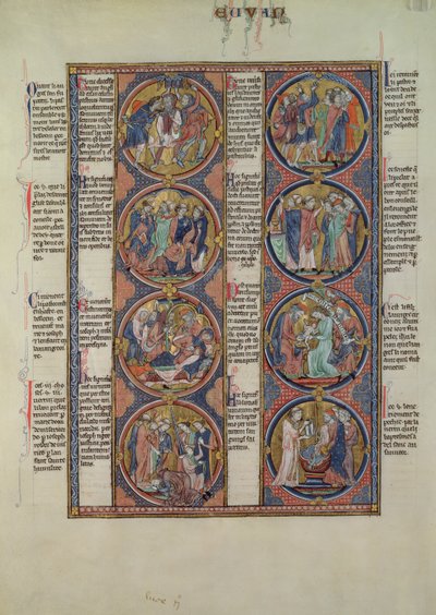 Biblia Moralizada de San Luis, Band II, 7v von Spanish School