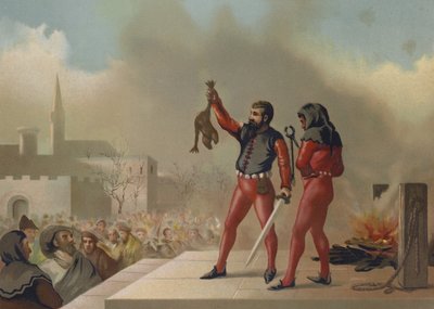Verbrennung von Föten mit teuflischen Merkmalen von Spanish School