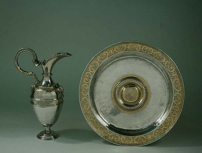 Krug und Becken, aragonesisch oder kastilisch, Ende des 16. Jahrhunderts von Spanish School