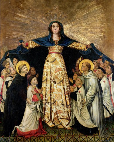 Unsere Liebe Frau der Gnade und die Meister des Ordens von Montesa von Spanish School