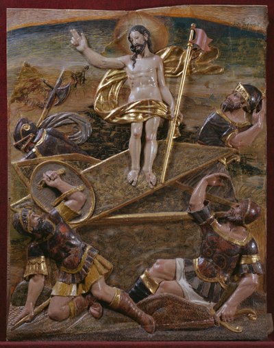 Auferstehung, Detail eines Renaissance-Altarbildes von Spanish School