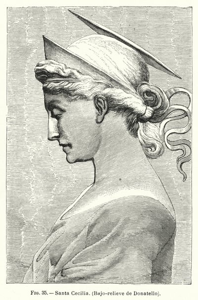 St. Cecilia, Basrelief von Donatello von Spanish School