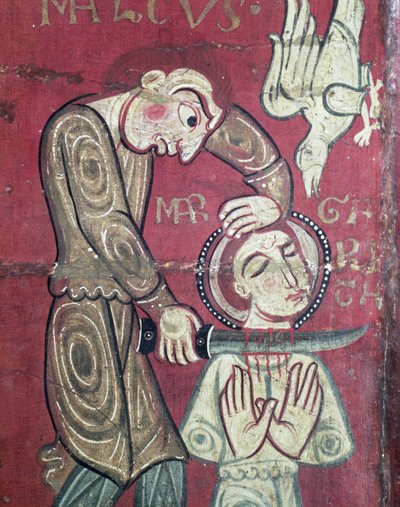 Das Martyrium der Heiligen Margareta von Antiochia, Detail vom Altarfrontal aus dem Kloster Santa Margarida de Vilaseca von Spanish School