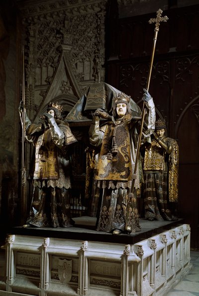 Grab des Seefahrers Christoph Kolumbus (1451-1506). Kathedrale von Sevilla, Spanien von Spanish School