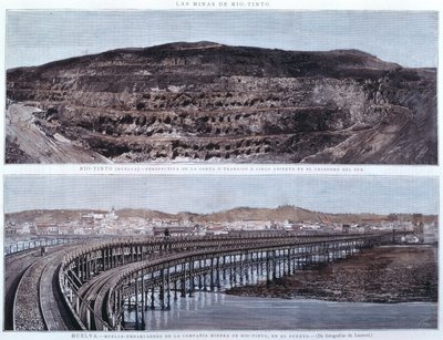 Kai und Perspektive der Compania Mines von Rio-Tinto, Huelva, Spanien von Spanish School