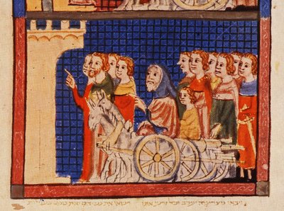 Die Vertreibung, Katalonien, aus der Sarajevo Haggadah von Spanish School