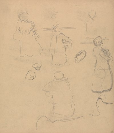 Cave of the Golden Calf: Studien einer Frau im Mantel und Hut von Spencer Frederick Gore