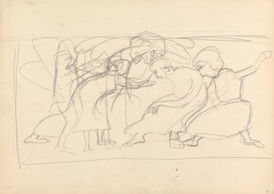 Höhle des Goldenen Kalbs: Studie für dekoratives Panel, Anbeter von Spencer Frederick Gore