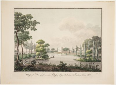 Aussicht von Herrn Konferenzrat Classens Landhaus außerhalb des Österport von Kopenhagen von Søren L. Lange
