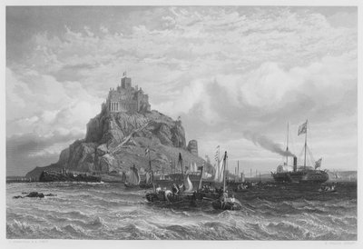 Die königliche Yacht vor dem Mount St. Michael, aus dem Bild in der königlichen Sammlung von Stanfield