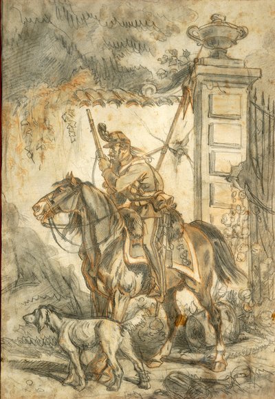 Lanzenreiter auf Patrouille, Illustration von Stanislao Grimaldi del Poggetto von Stanislas Grimaldi del Poggetto