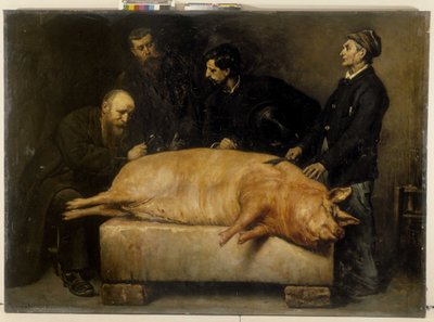 Das Experiment mit Strychnin (ein sehr giftiges Alkaloid, das aus der Brechnuss gewonnen wird) von Stanislas Torrents y de Amat