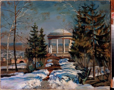 Landschaft mit einem Pavillon von Stanislav Joulianovitch Joukovski