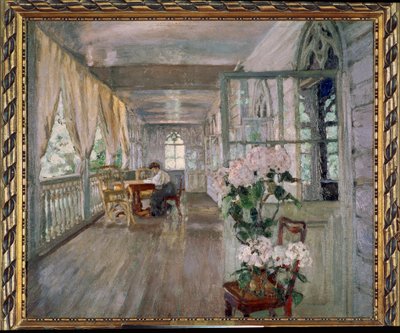 Terrasse eines Herrenhauses von Stanislav Joulianovitch Joukovski