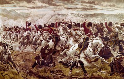 Der Angriff von Scarletts 300 oder der schwere Brigade bei Balaclava, 25. Oktober 1854, ca. 1890 von Stanley Berkeley