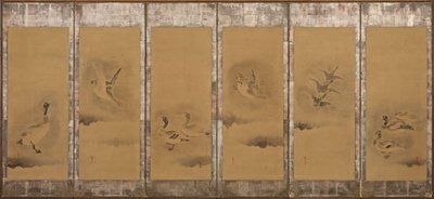 Wildgänse, Momoyama- oder Edo-Zeit, 1568-1615 von Sôtatsu