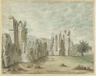 Croxden Abbey: Aquarell, nd [1762-1802] von Stebbing Shaw